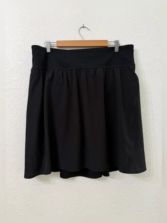 Spanx Get Moving Black Skort Skirt Shorts - 2X