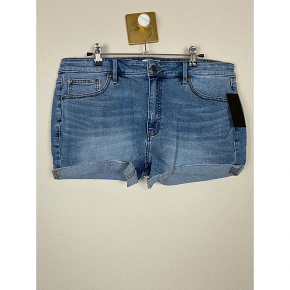Candace Cameron Bure Denim Shorts Womens 16P Med Wash‎ Rolled Cuff A488195 (K16)