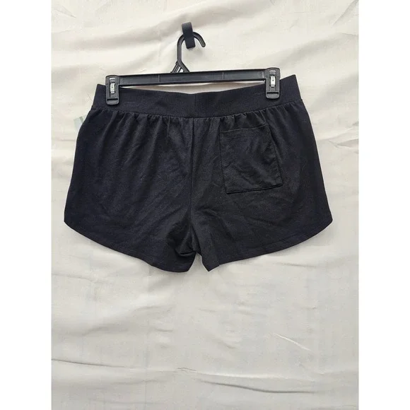 Jockey Womens Athletic Shorts Black Cotton Blend Workout Stretch Size Medium