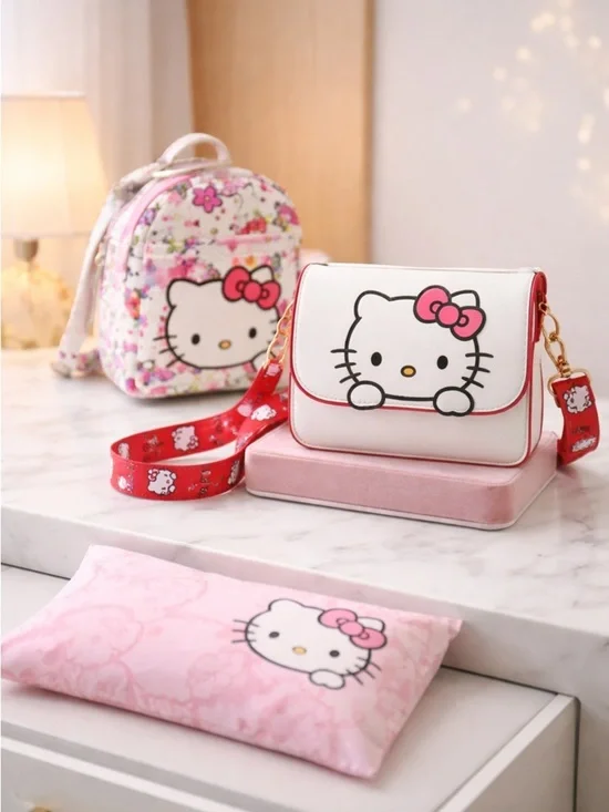 NWT Sanrio - Set of 3 Hello Kitty Kids Accessory - Keychain, Min Crossbody