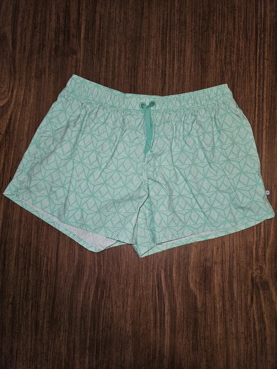 Lauren James Mint Geometric Athletic Shorts