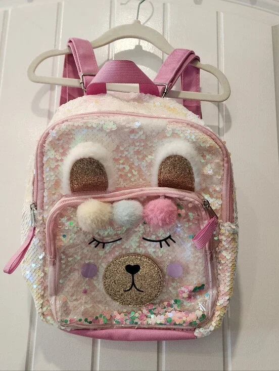 Sparkly Sequin Llama Preschool Backpack