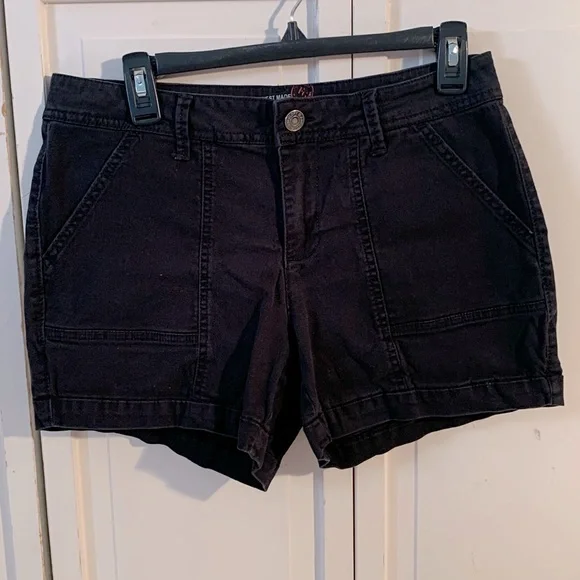 Faded Glory Black Denim Shorts