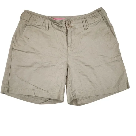 Vintage 90s G.H. Bass Khaki Utility Shorts Pink Lined Sz 10‎ Hong Kong