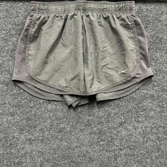 Nike Shorts Womens Size M Gray Dri-Fit Running Athletic Mesh Breathable Workout