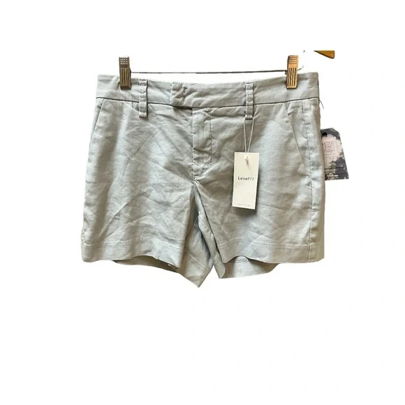 NWT Level 99 Shorts luxury Tencel linen lyocell‎ size 24 2 pockets XS