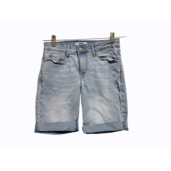 Denizen‎ from Levi's Womens Light Wash Bermuda Denim Shorts Cuffed Blue Sz 2/26