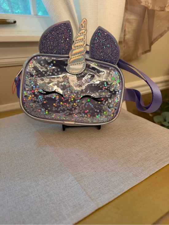 NWOT Cat & Jack Purple Unicorn Crossbody Bag