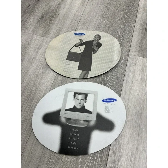 Samsung Mouse Pads Lot Of x2 - Vintage Promotional Mouse Pads