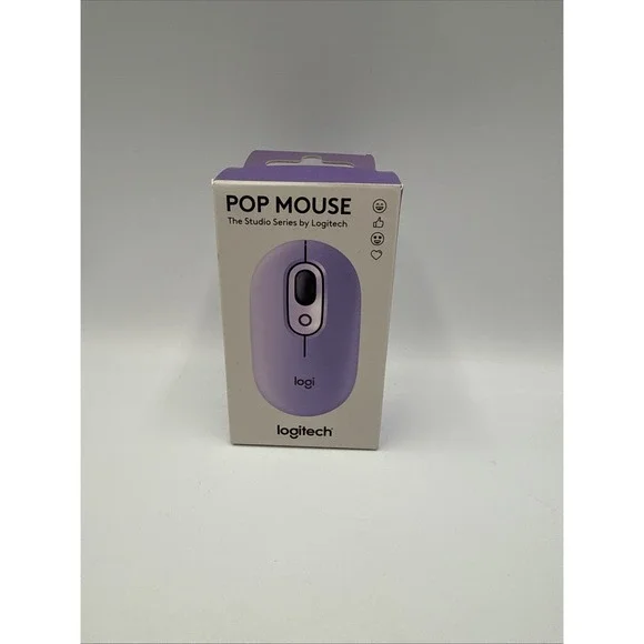 Logitech POP Mouse Wireless Bluetooth Silent Customizable Emojis PC / Mac Cosmos