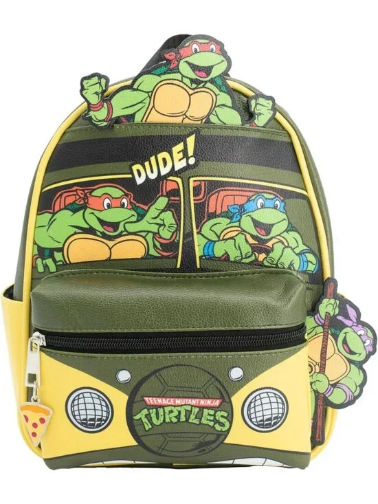 Teenage Mutant Ninja Turtles Mini Backpack Purse - Adjustable Faux Leather Bag