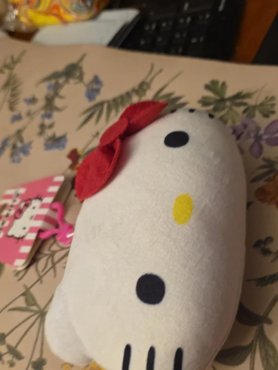 Hello Kitty White Plush with Red Bow and Yellow Nose