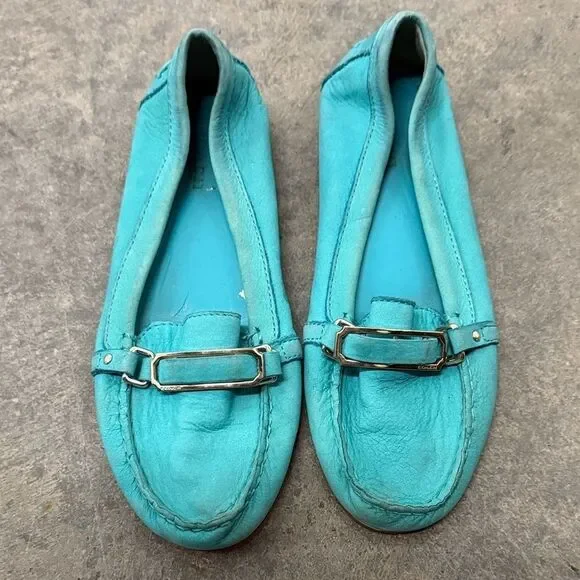 Coach Aqua Leather Flats