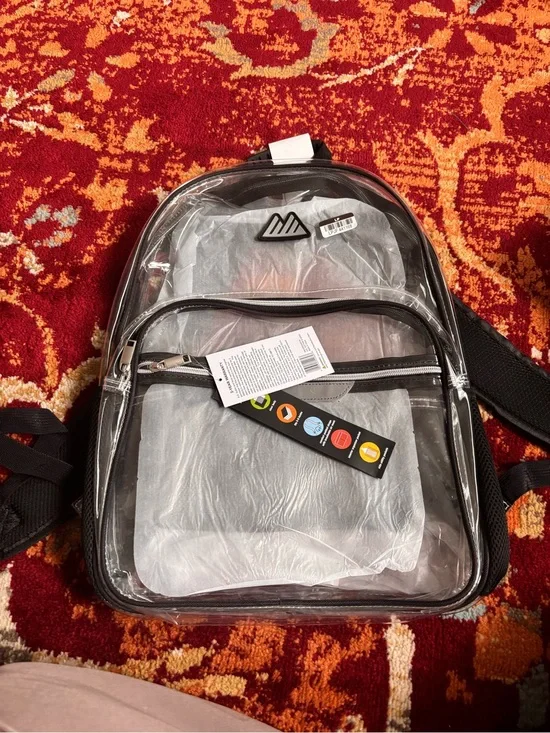 Transparent backpack for school kids