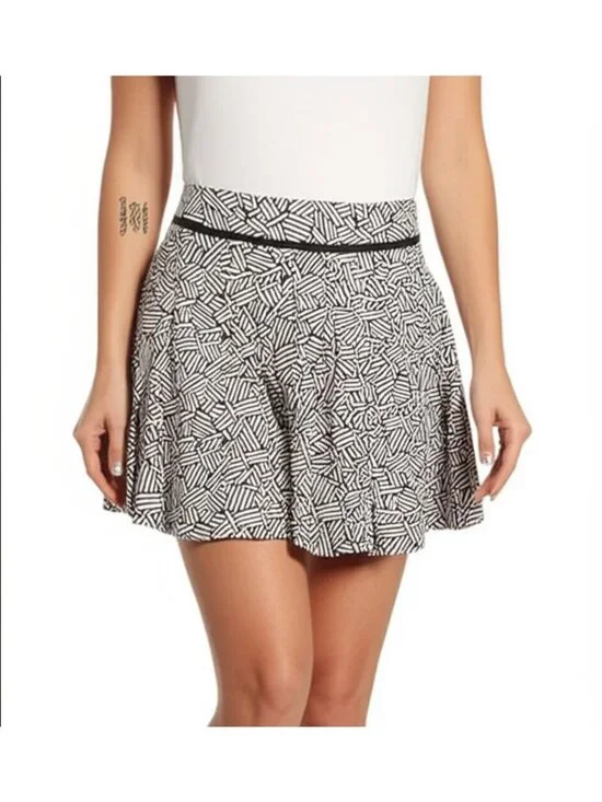 Ann Taylor LOFT Petite Black & White Mini Skirt - Size 2P
