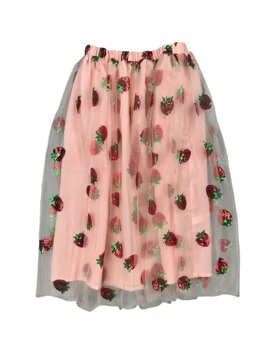 Magnolia Park Strawberry Skirt Pink — Size Small