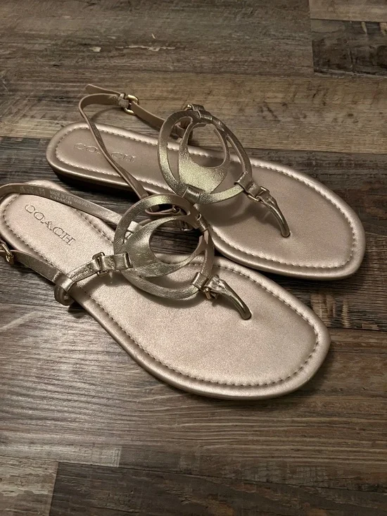 Coach Sandals Champagne Color Size 11