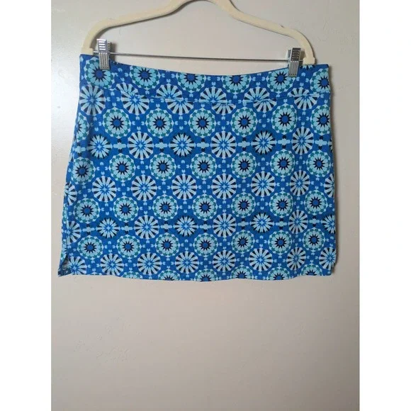 Tranquility‎ by Colorado Clothing Women's Size XL Blue Geometric Print Skort