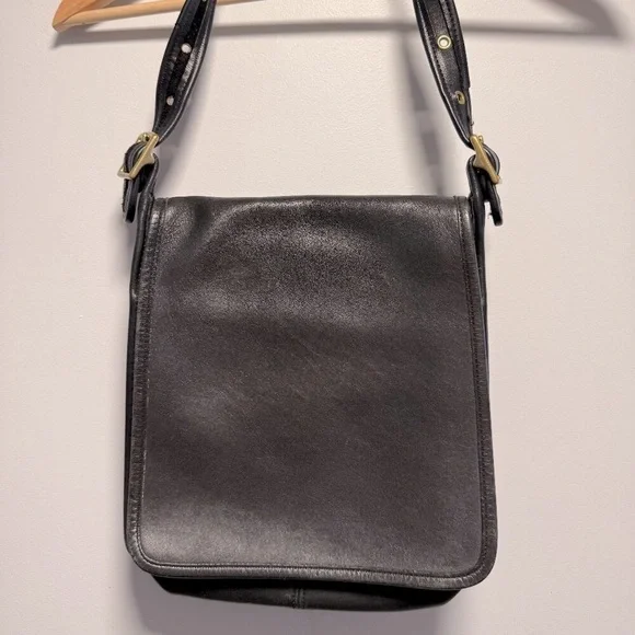 Vintage Coach Bag Black Leather