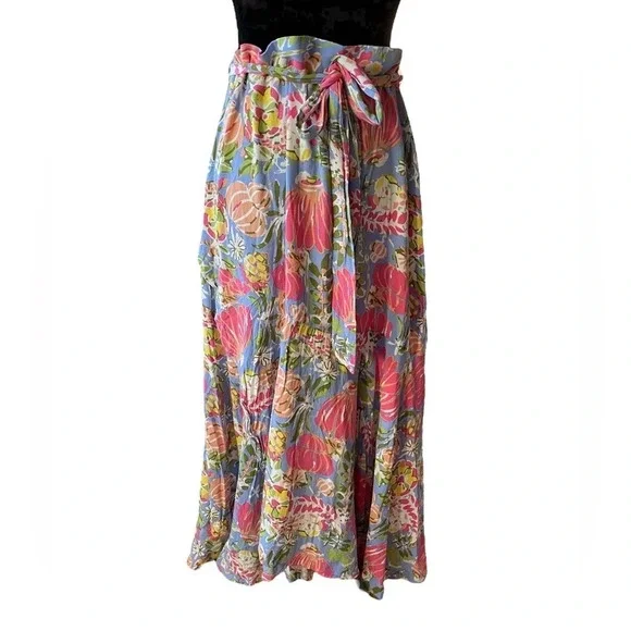 Matilda Jane Daydreaming Skirt Floral Maxi Faux Wrap Large