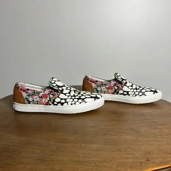 Coach WOMENS FLORAL/ANIMAL SKATE‎ SLIP ON SNEAKERS 5.5 - Women