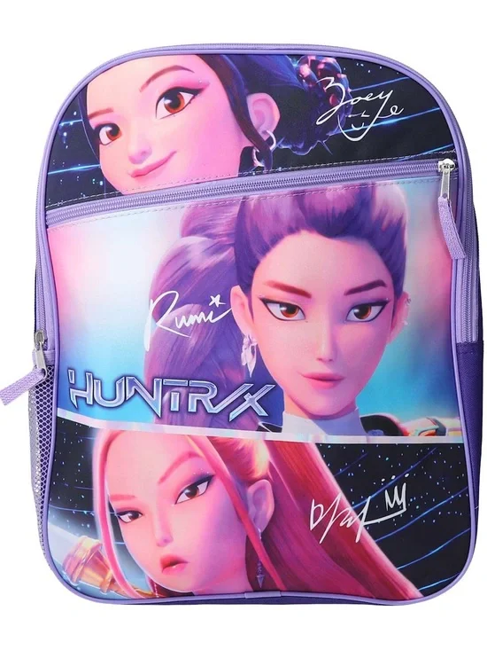 HUNTRX Character Print Kids Backpack in Purple and Pink FB2