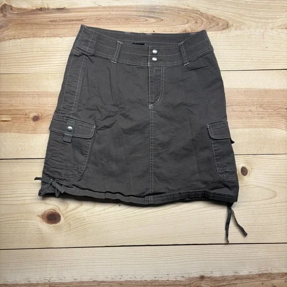 Kuhl Skirt Womens 2 Brown Cargo Twill Stretch Pockets Hiking‎ Outdoor Travel