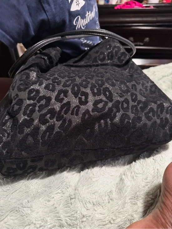 Coach Madison Chenille Ocelot Fabric North/South Tote 26639 with Dust Bag
