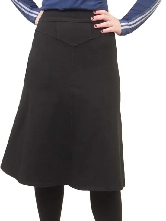 Hard Tail Forever Cotton Yoke Modest Knee Skirt Style W-378 New with tags