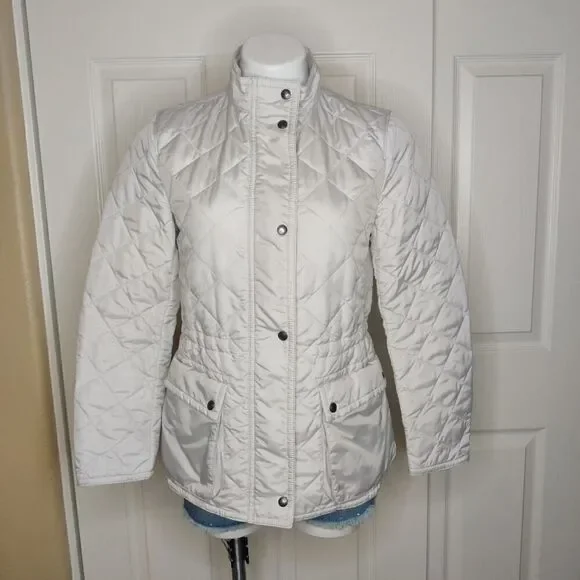 Coach diamond quilted jacket F84993 oyster sz S