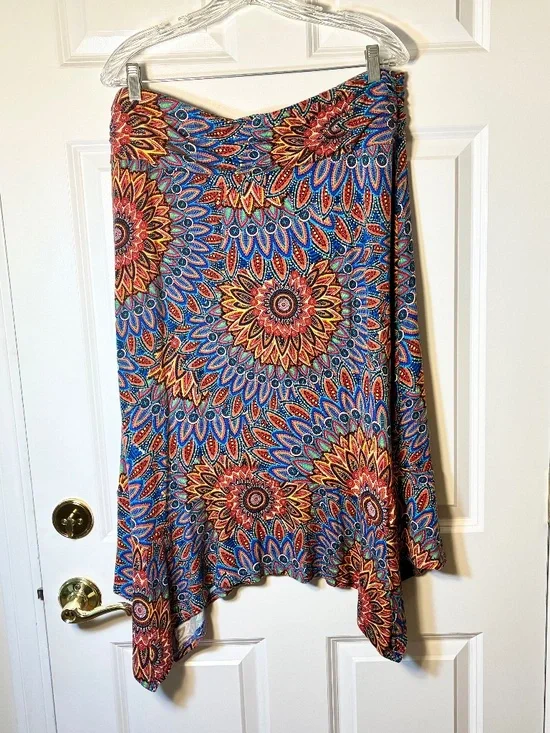 PrinStory Handkerchief Hem Skirt