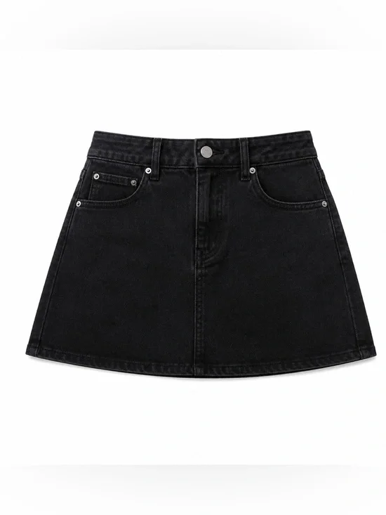 Tinseltown Black Denim Skirt