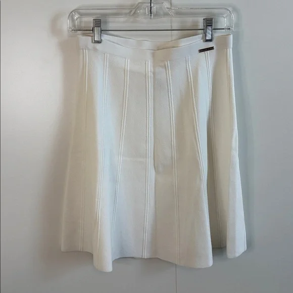 Michael Kors Textured Cream Skirt