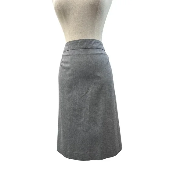 Pendleton Pencil Skirt Womens 16 Grey Excellent Wool Blend Back Vent Made in USA