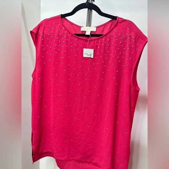 Michael Kors Sleeveless Blouse Shirt Top New Size Large
