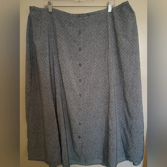 Maggie Mcnaughton Lavender Button-Down A-Line Skirt‎ Sz 22