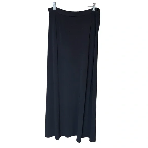 Casual Corner‎ Maxi Black Skirt With Side Slit Size Large