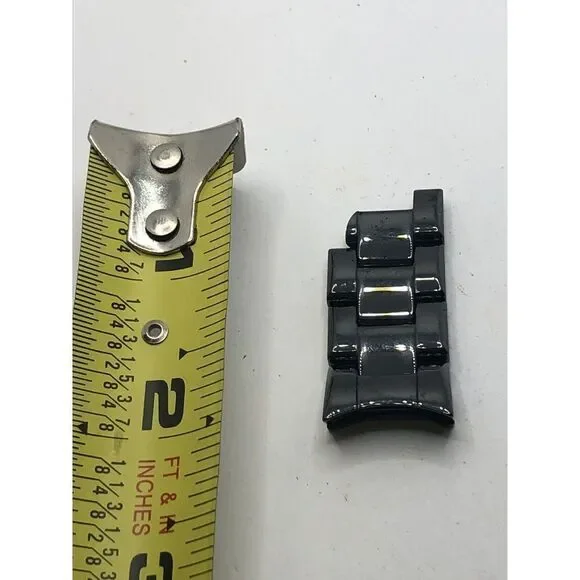 Michael Kors Watch Parts Black Ceramic Partial Band 20mm Links No Clasp PJ186
