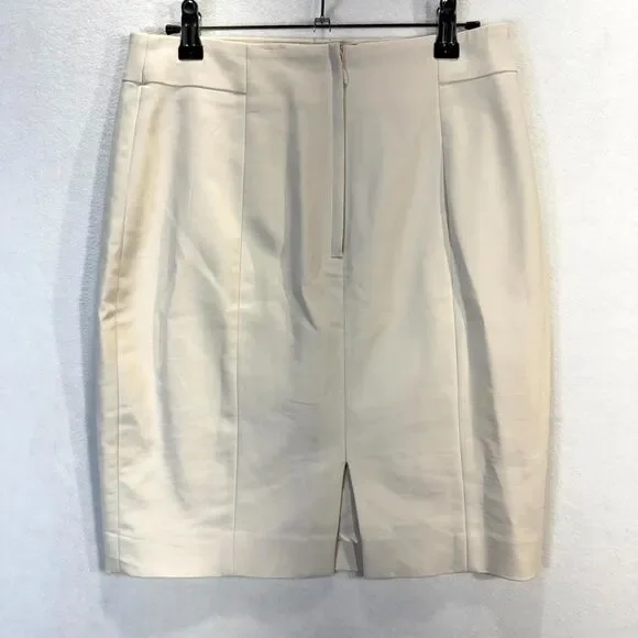 H&M‎ Cream Pencil Skirt Womens Size 8