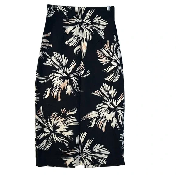 Chelsea28 Black Floral Pencil‎ Skirt Size 0