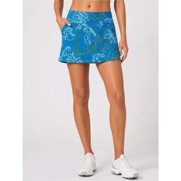 Callaway Golf Skort Blue Paisley Size 8 Athletic Tennis Skirt