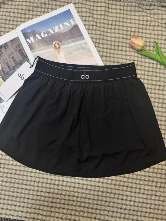 💓ALO Yoga Match Point Tennis Skirt NWT 👧 Black NWT Sports/Holiday/Travel