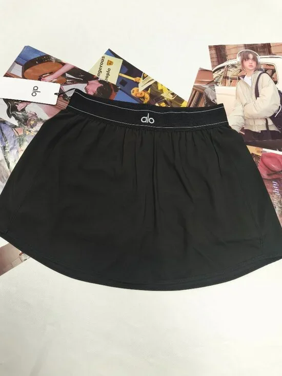 ALO Yoga Black Tennis Skirt Athleisure Favorite😍Activewear Pilates Running🎄NWT
