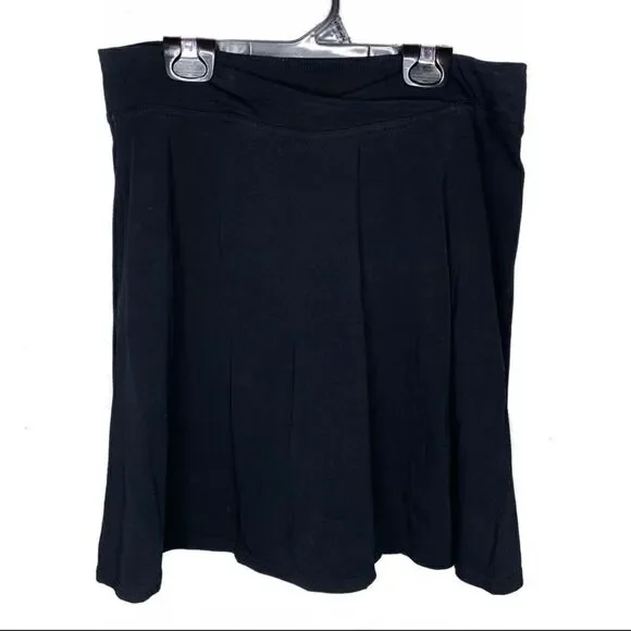Athleta Black Tennis Skater Flare Mini Skirt S