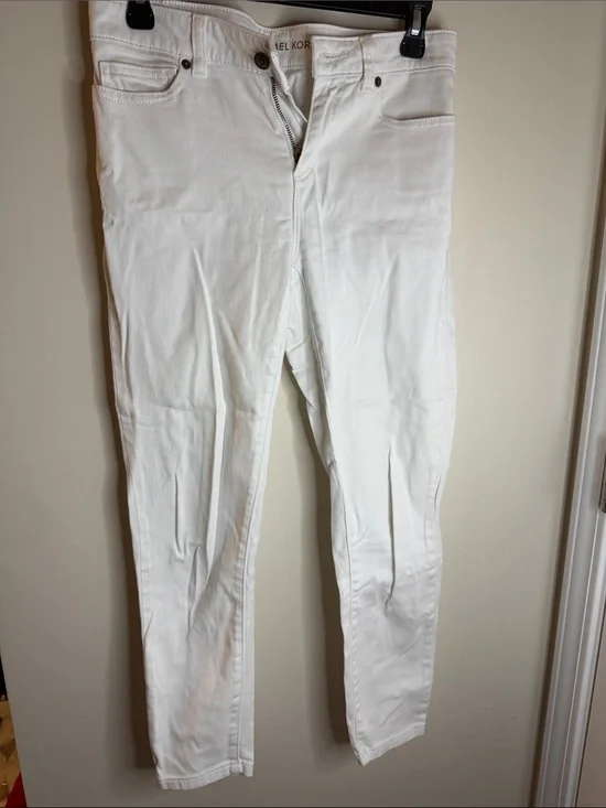 Michael Kors Off-White Slim Fit Jeans