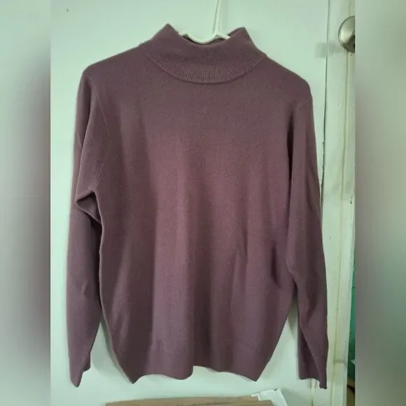 Milano Dusty Purple Turtleneck Sweater (Rox369)