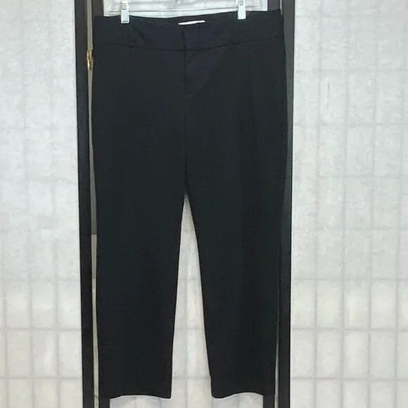Michael Kors Black Knit Career Pants Slim Straight Dress Slacks Work Office 14