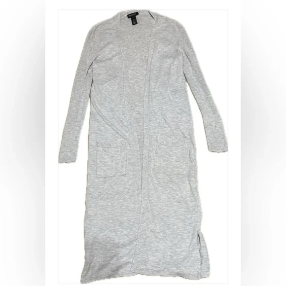 White House Black Market gray duster cardigan