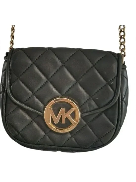 Michael Kors Black Quilted Crossbody Bag