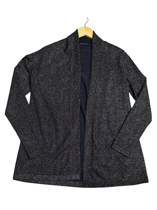 J. McLaughlin Halsey Metallic Open Front Cardigan size S